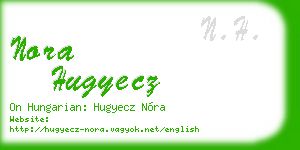 nora hugyecz business card